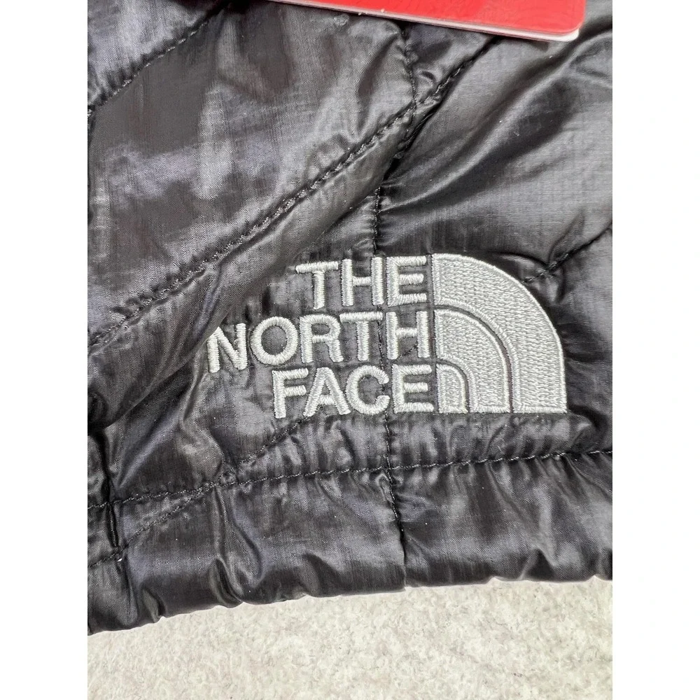 The North Face Vest Mens 3XL Black Thermoball Trek Quilted Full Zip Logo NEW